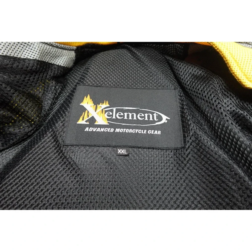 Xelement Mesh Motorcycle Jacket Mens XXL Gray Yellow Armored Vented Summer Gear